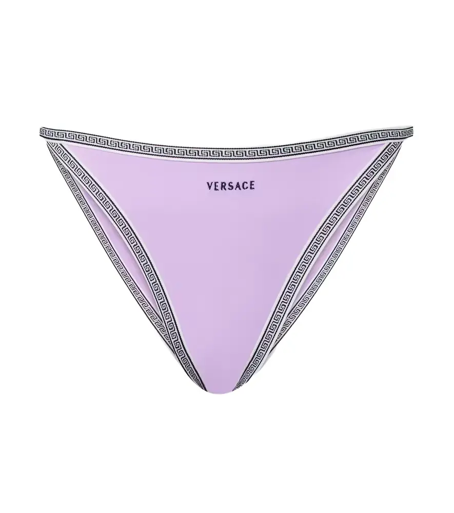 Versace Logo embroidered bikini bottoms