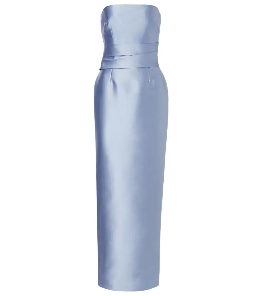 Solace London Ingrid draped satin gown