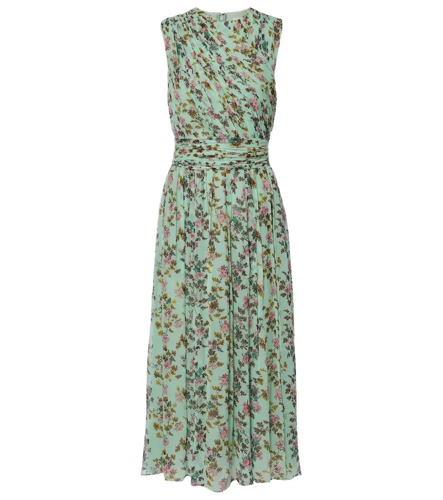 Ulla Johnson Celestina floral silk chiffon midi dress
