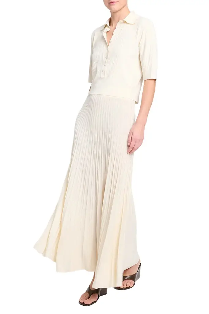 TWP Pleated Midi Skirt