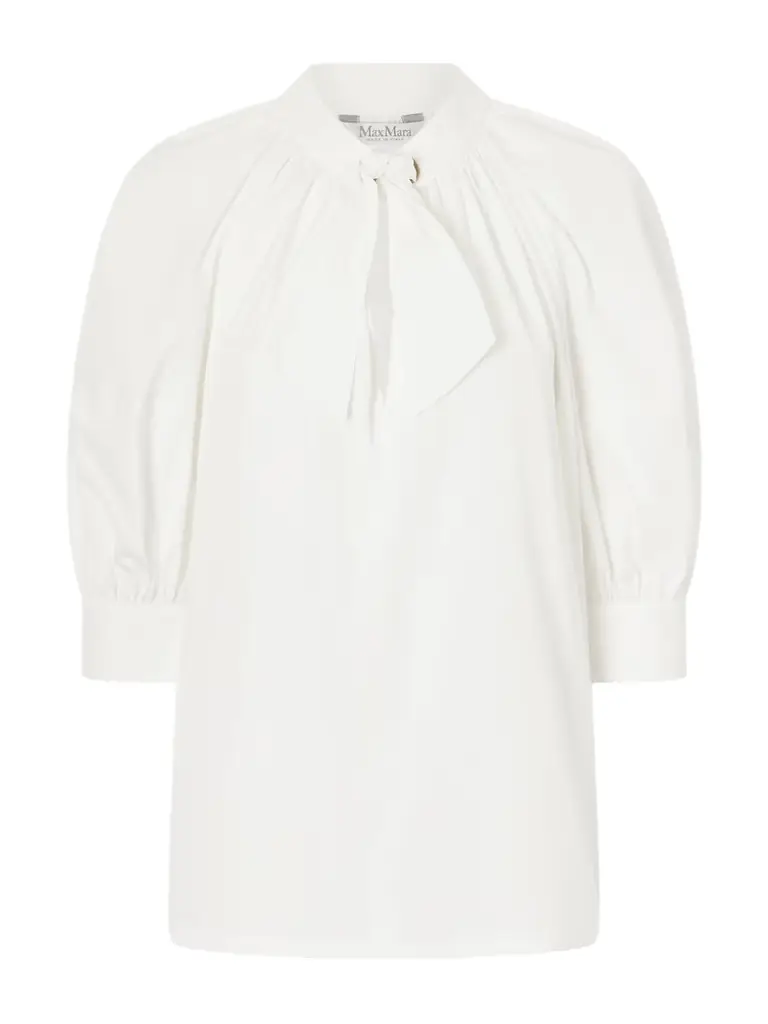 Max Mara Scarf-detailed Cotton Shirt