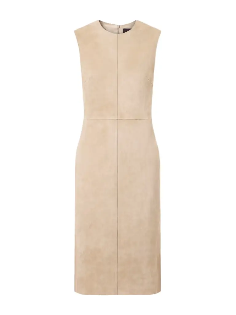 STOULS Eva Paneled Suede Midi Dress