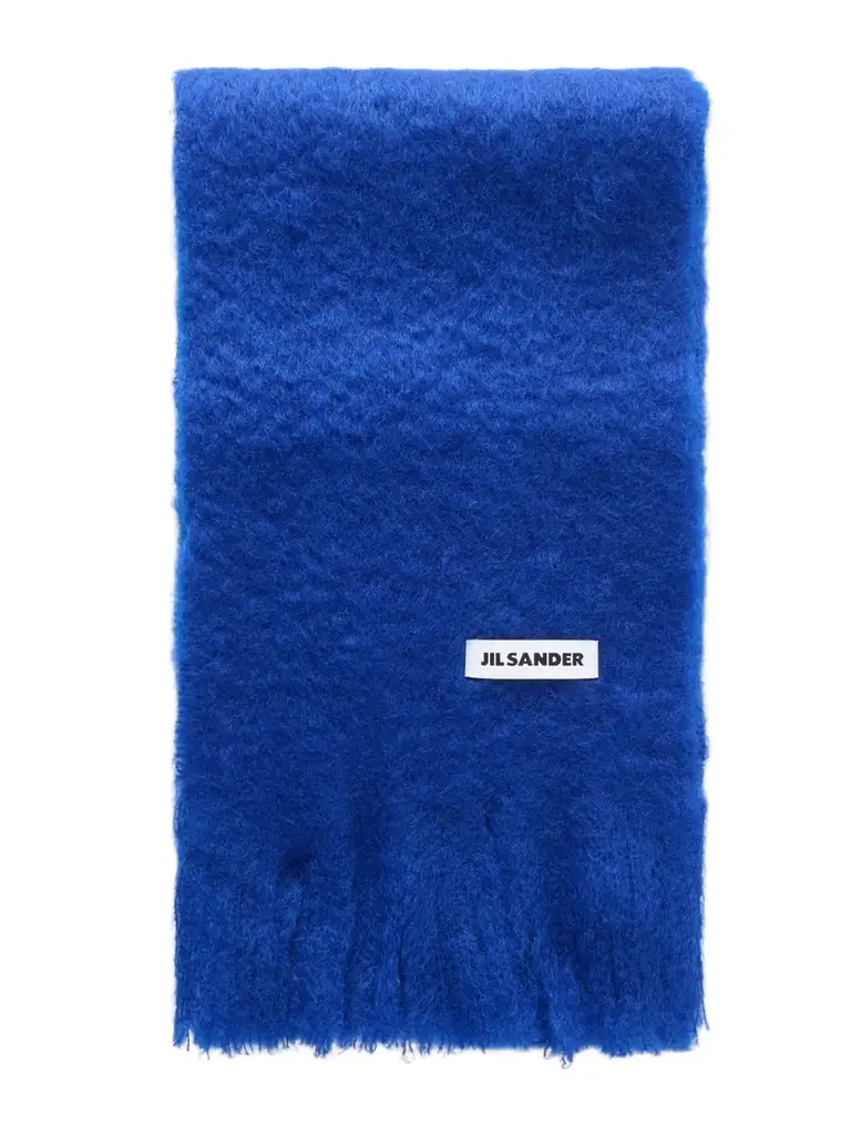 Jil Sander Fringed Virgin Wool Scarf