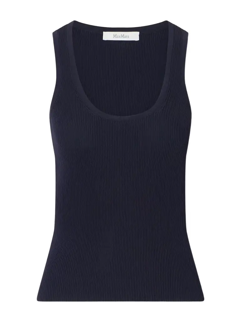 Max Mara Ribbed Woven Tank