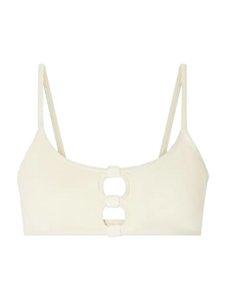 Eres Bloom Embellished Cutout Bikini Top