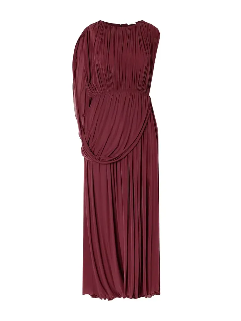 FFORME Kahlo Asymmetric Draped Crepe Dress