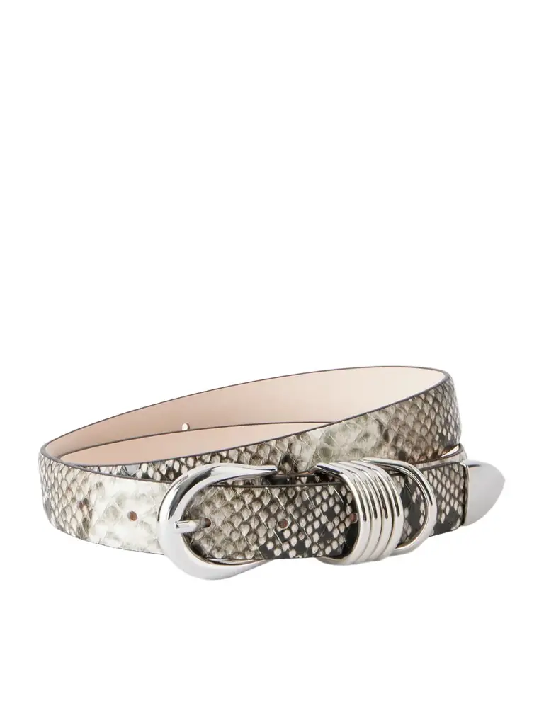 Déhanche Hollyhock Snake-effect Leather Belt