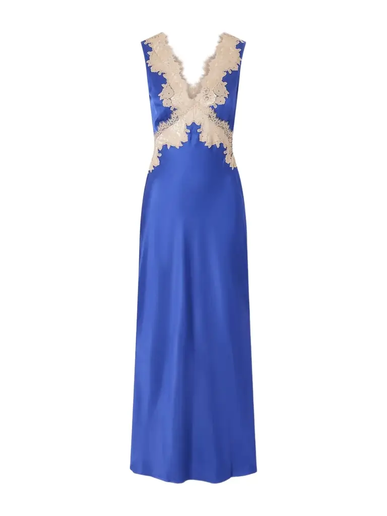 Rixo Lysandra Lace-trimmed Satin Midi Dress