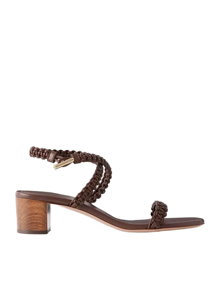 Gianvito Rossi 45 Braided Leather Sandals