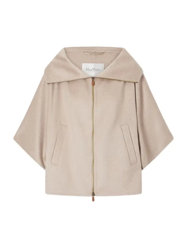 Max Mara Draped Cashmere Short Coat