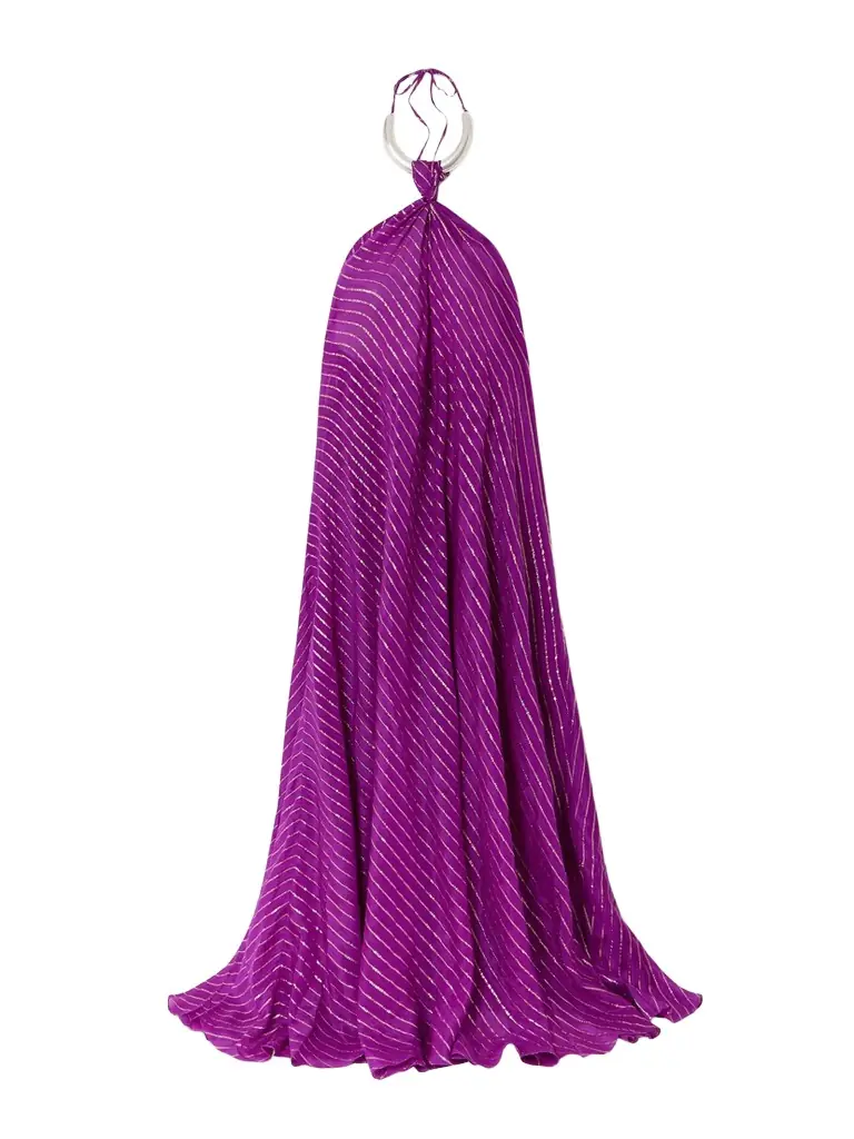 johanna ortiz purple dress Johanna Ortiz Wave After Wave Mini Dress in Les Vagues Midnight & Ecru