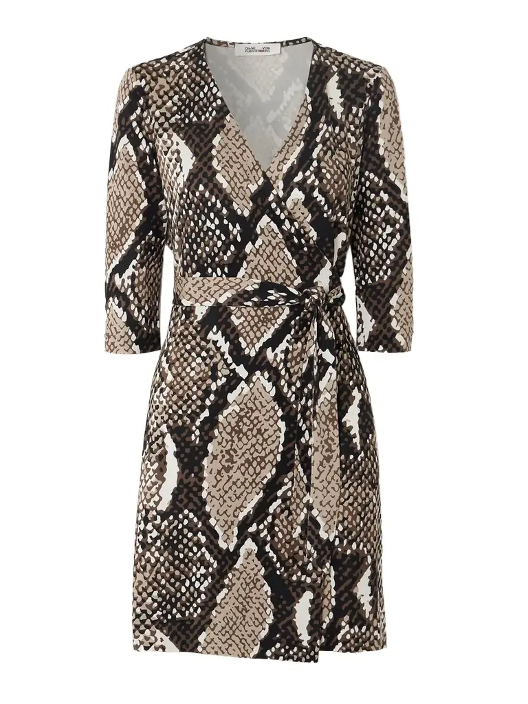 diane von furstenberg new julian two silk jersey wrap dress New Diane Von Furstenberg Julian Two Silk Jersey Wrap Dress Print Small-Medium