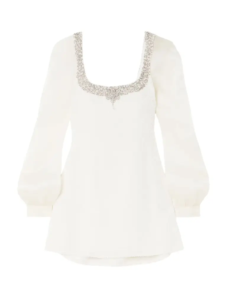 clio peppiatt embellished stretch-tulle mini dress Marie Clio Peppiatts hand Clio Peppiatt Daisy Crystal And