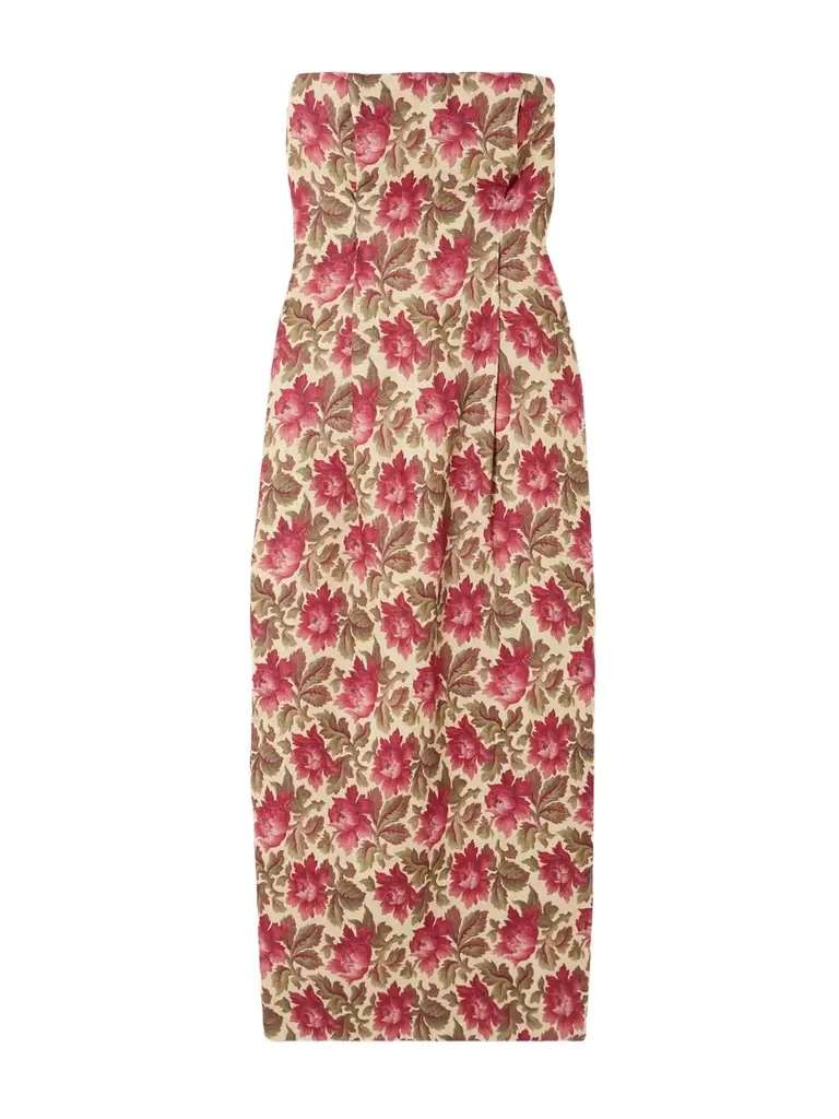 posse pink linen dress Posse Exclusive Alice Linen Midi Dress in Pink