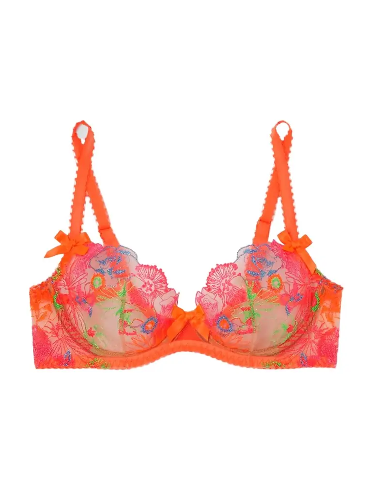 Agent Provocateur Zuri Embroidered Satin-trimmed Tulle Underwired Soft-cup Bra - Women's Clothing