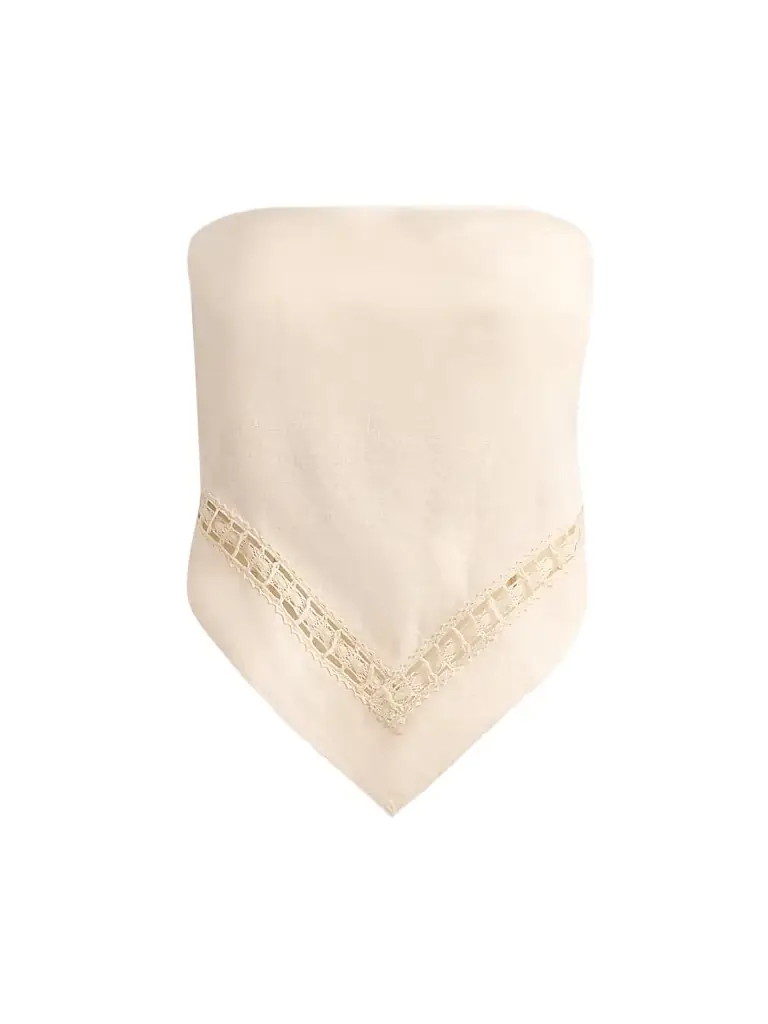 SIMKHAI Women's Lahni Linen Lace Top - Sand