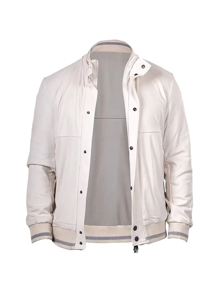 Maceoo Men's Marthyr Bomber Jacket - White