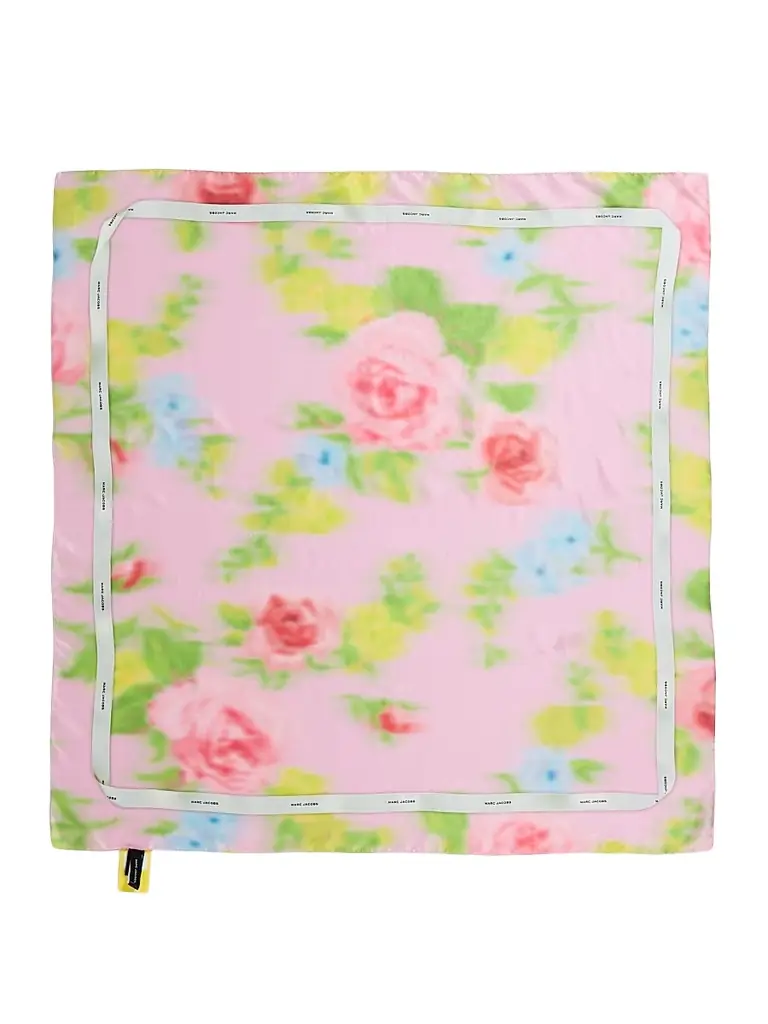Marc Jacobs Women's Blurred Floral Silk Scarf - Ribbon Pink Multi - Women's Clothing