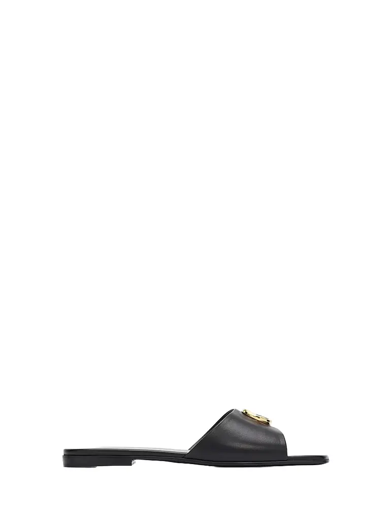 Gucci Women's Double G Leather Sandals - Nero