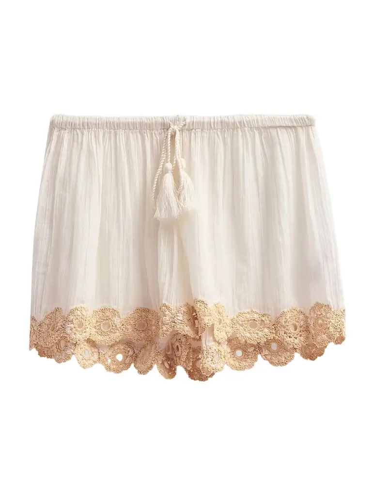 Ulla Johnson Women's Liya Cotton Cover-Up Shorts - Creme
