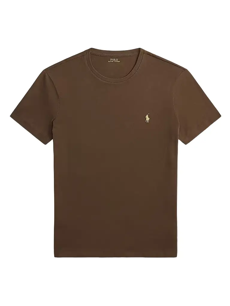 Polo Ralph Lauren Men's Custom-Slim-Fit Jersey Crewneck T-Shirt - Nutmeg Brown