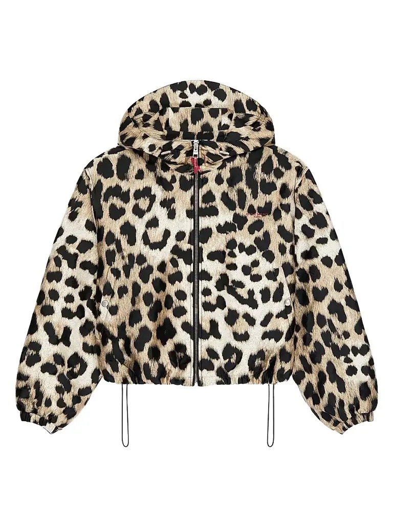 Givenchy Women's Windbreaker in Leopard Jacquard - Beige