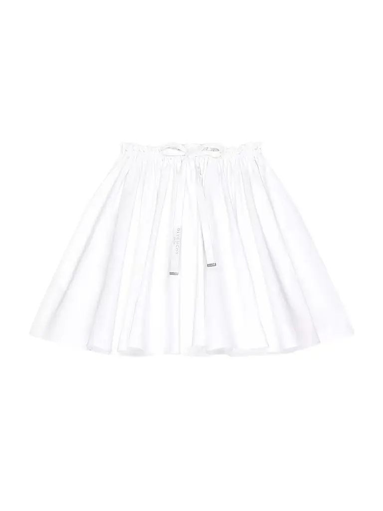 Givenchy Women's Mini Pleated Skirt in Poplin - White