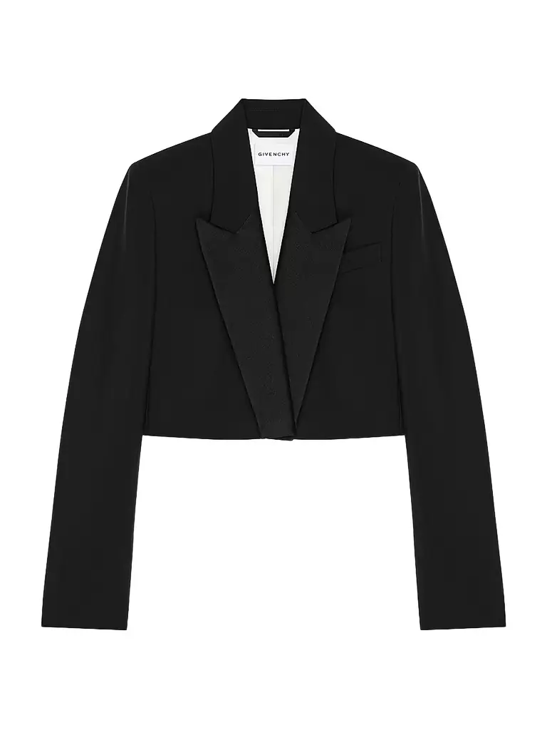 Givenchy Women's Cropped Jacket in Wool and Mohair - Black