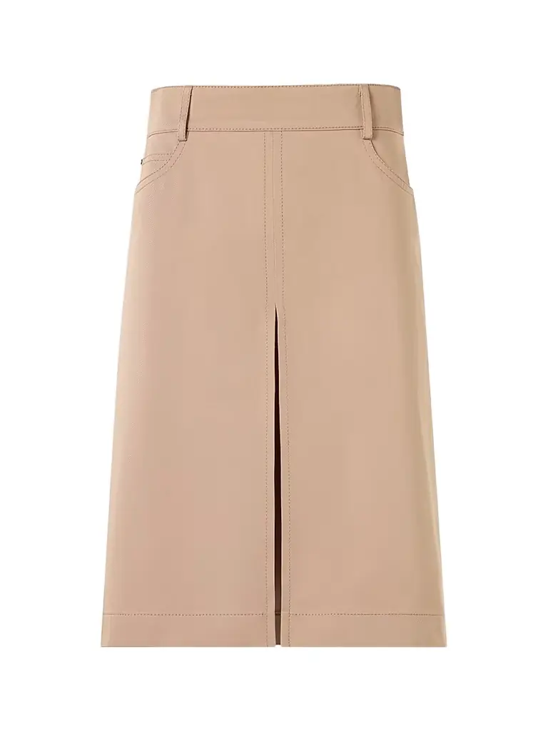 Akris punto Women's Cotton Gabardine A-Line Mini Skirt - Beige