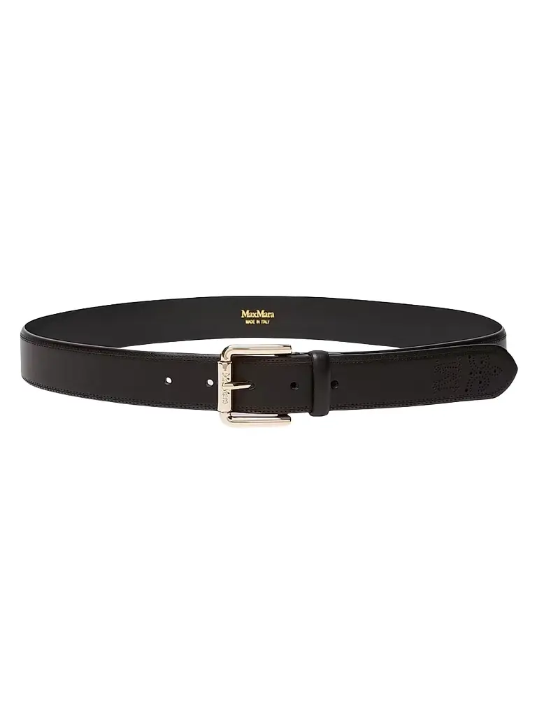 Max Mara Women's Leather Belt - Black