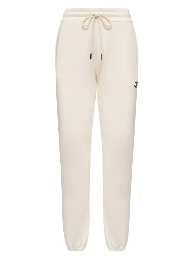 Moncler Women's Sweatpants in Cotton Blend Fleece - White