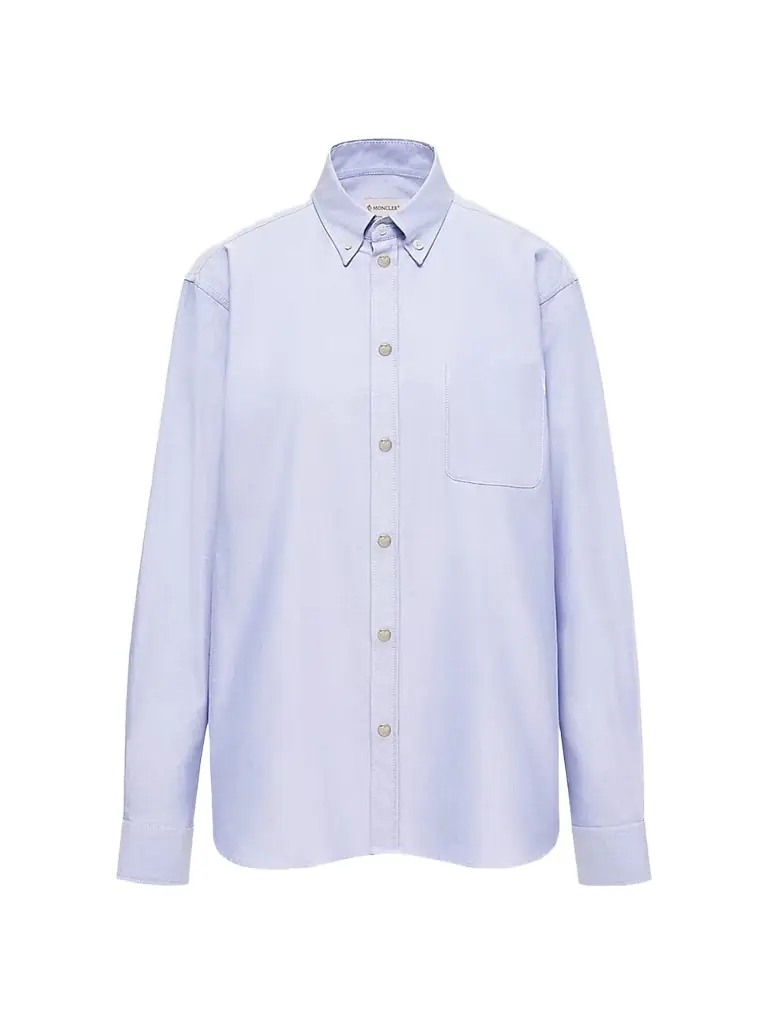 Moncler Men's Shirt in Cotton - Light Blue