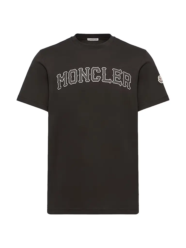 Moncler Men's Crewneck T-Shirt in Cotton - Black