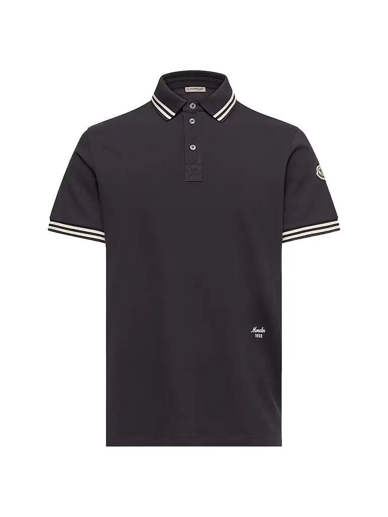 Moncler Men's Polo Shirt in Cotton Piquet - Dark Blue