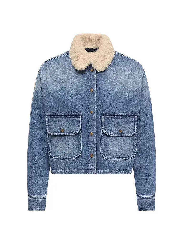 Moncler Women's Shirt in Denim - Denim Blue