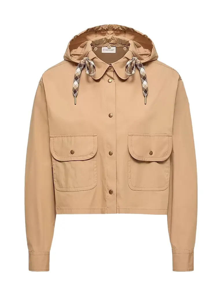 Moncler Women's Shacket in Cotton Blend - Beige