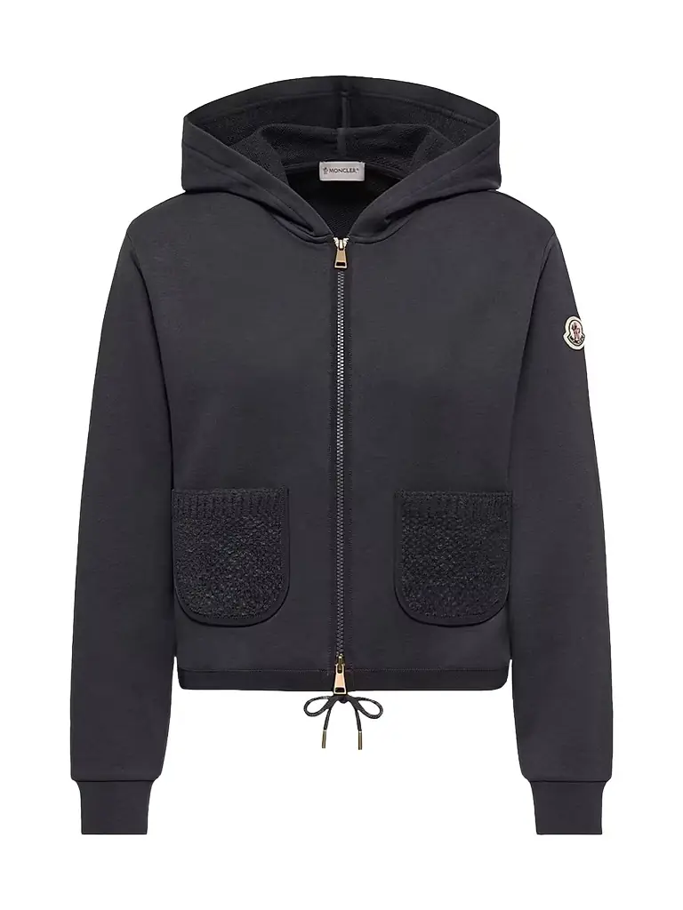 Moncler Women's Sweatshirt in Cotton Blend - Dark Blue