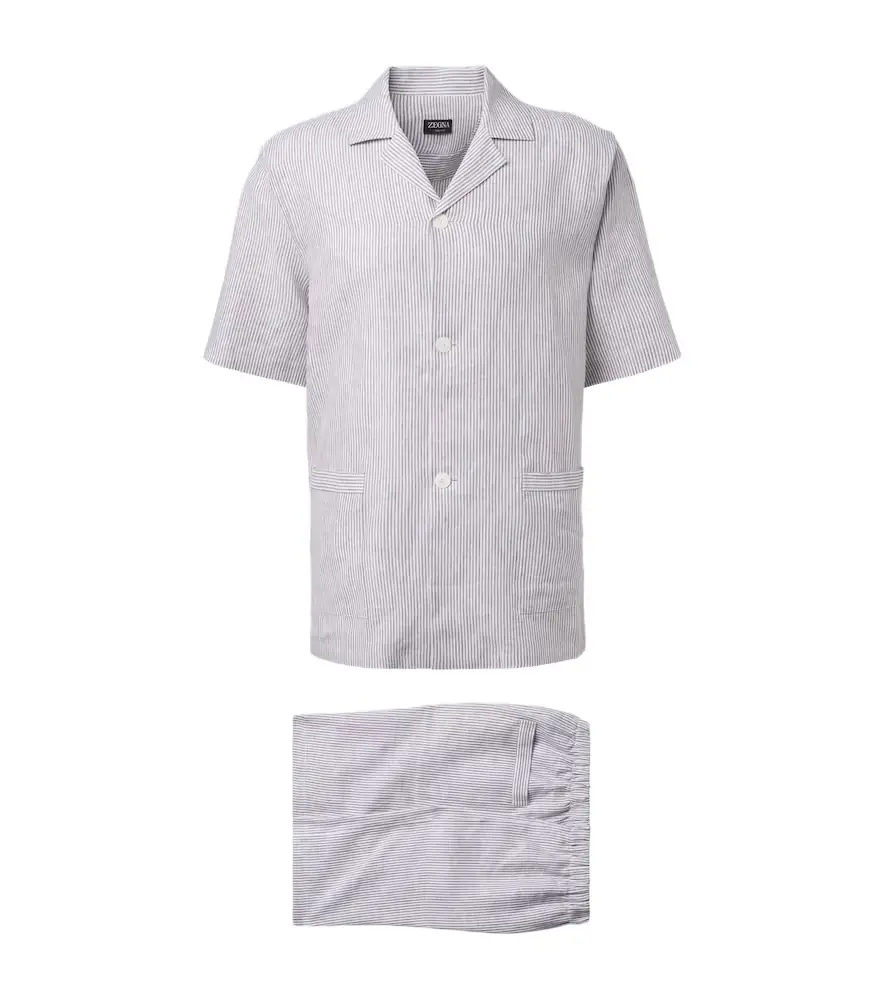 Zegna Striped linen pajamas