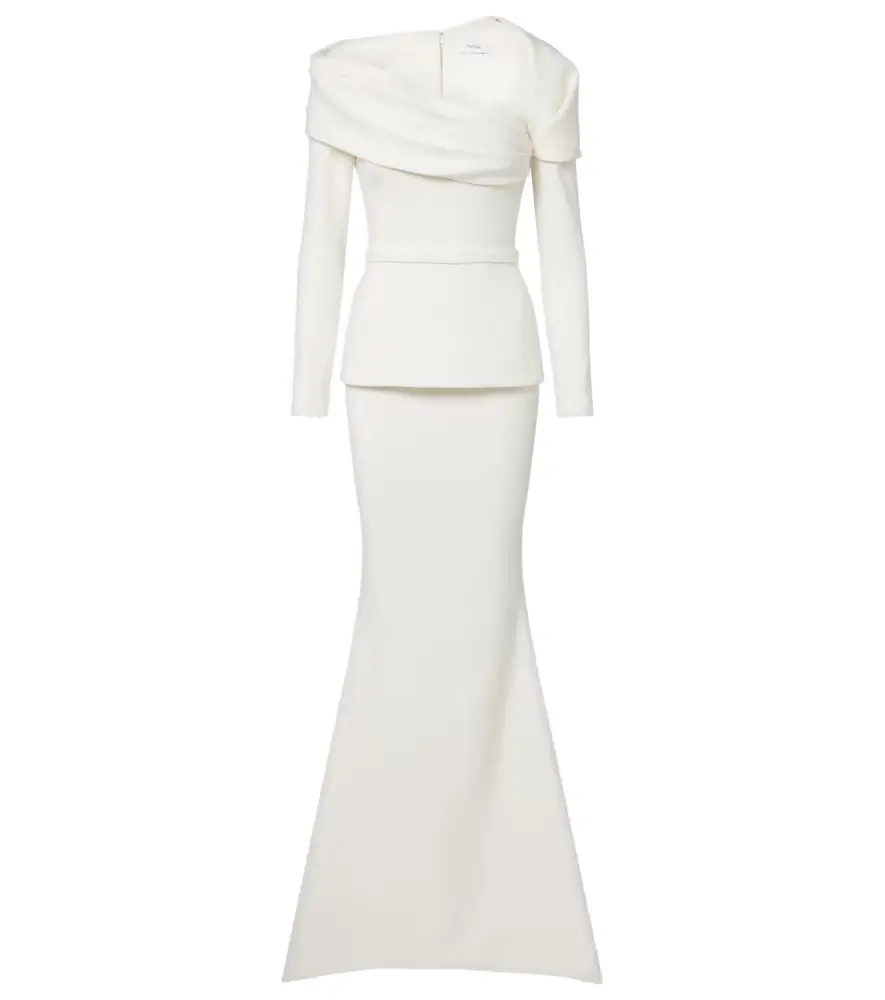 Safiyaa Millie draped crêpe gown