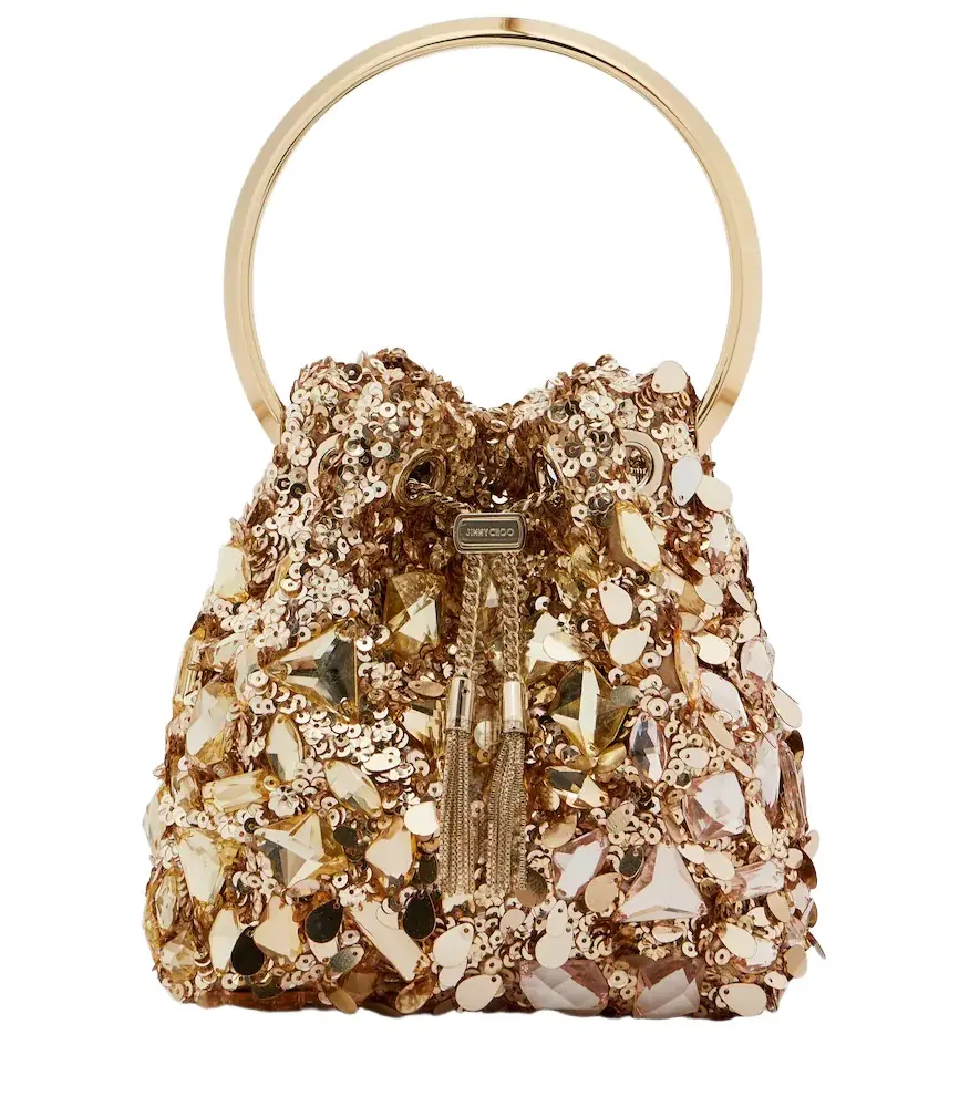 Jimmy Choo Bon Bon Small embellished bucket bag