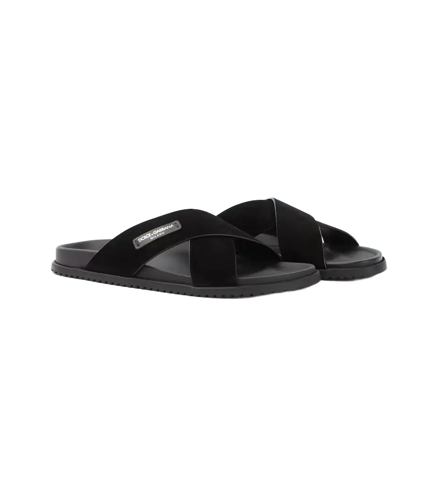 Dolce & Gabbana Logo suede sandals