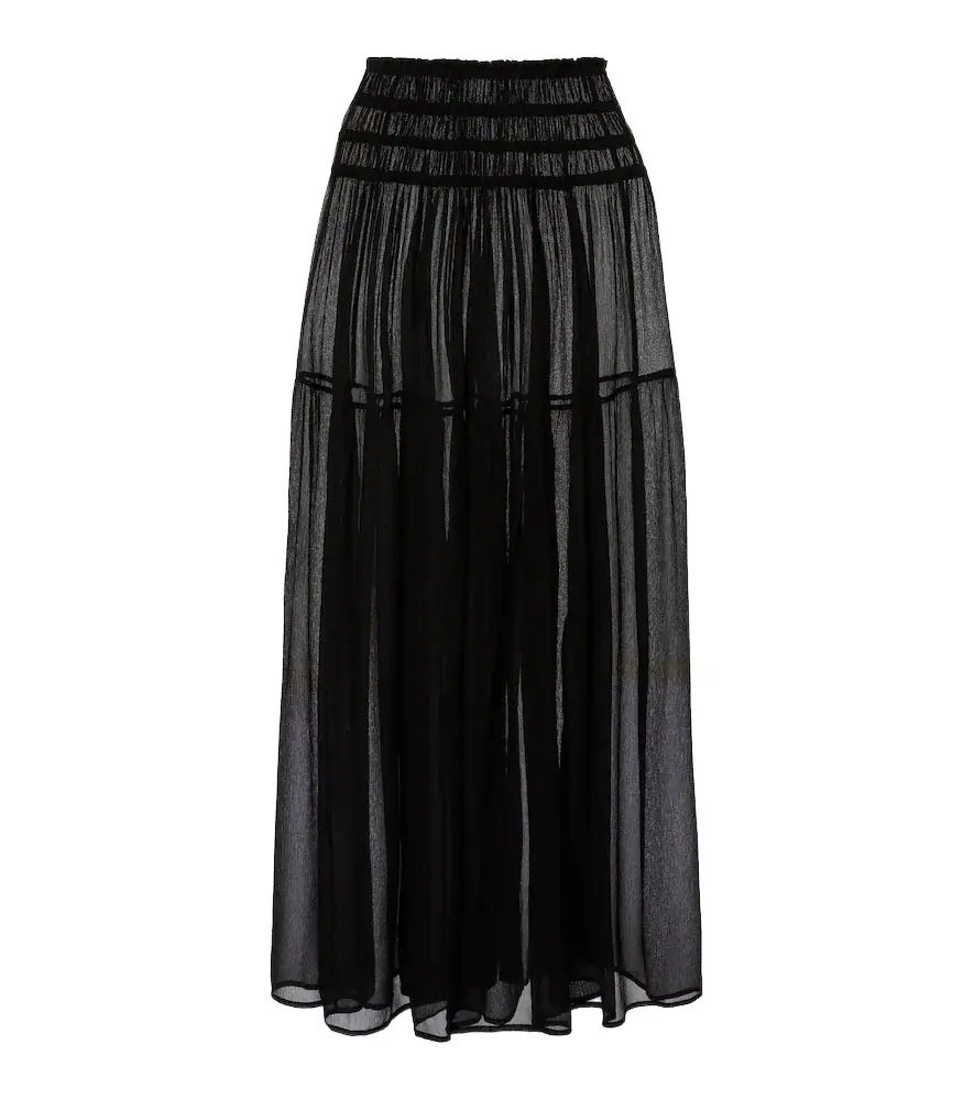 Eres Irresistible silk chiffon maxi skirt