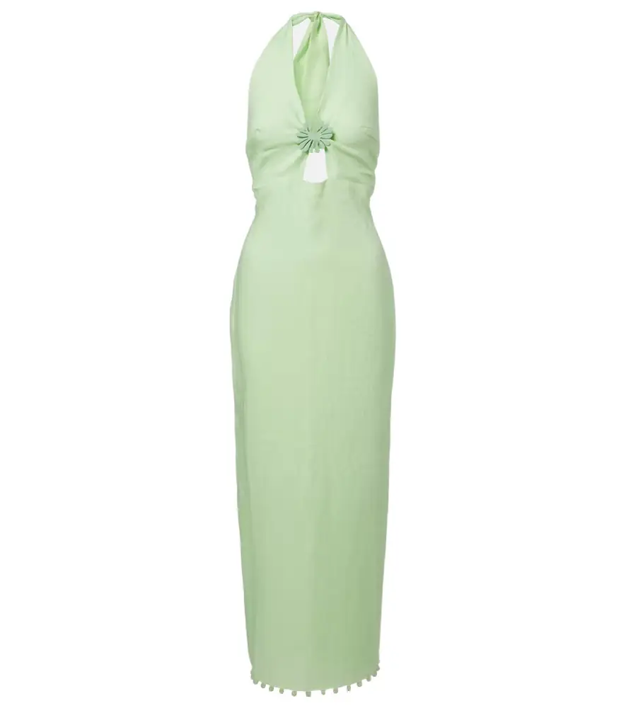 Cala de la Cruz Orly halterneck linen midi dress