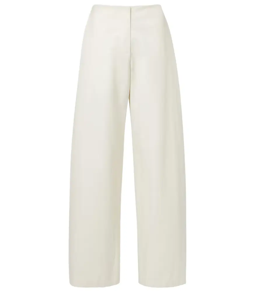 The Row Galileo cotton and silk barrel-leg pants