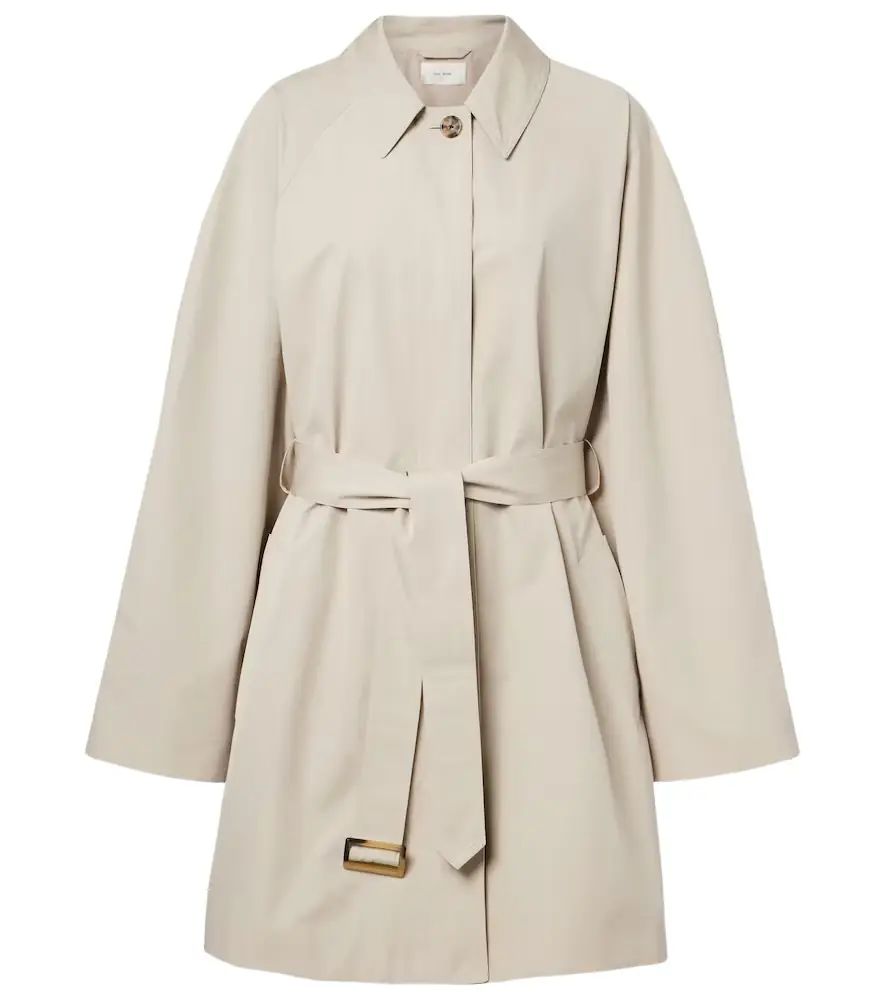 The Row Amaya belted cotton car coat