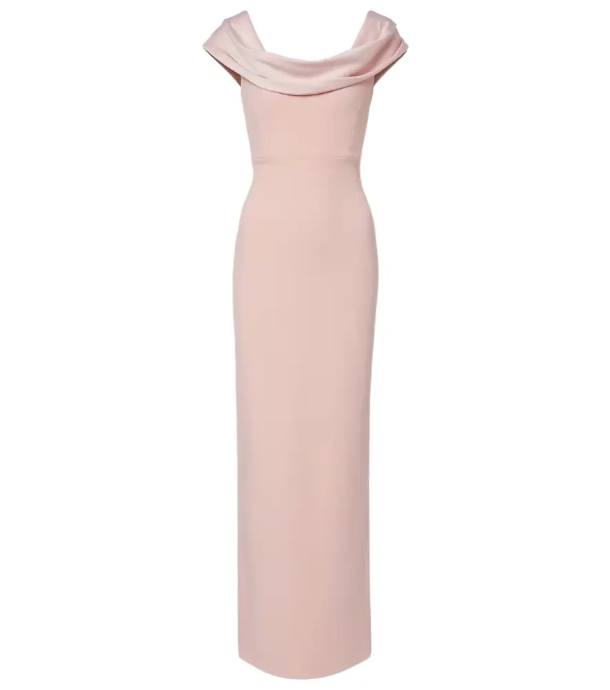 Solace London Adele satin-trimmed gown