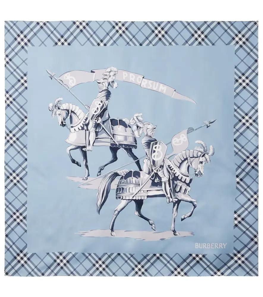 Burberry EKD silk twill scarf