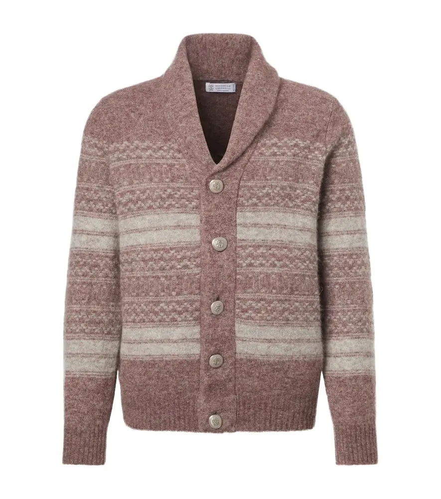 Brunello Cucinelli Alpaca, cashmere, and wool-blend cardigan