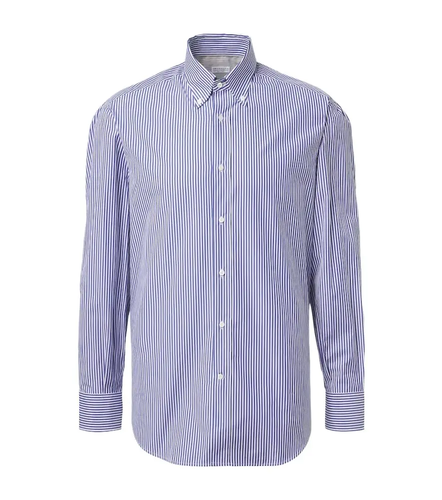 Brunello Cucinelli Striped cotton shirt