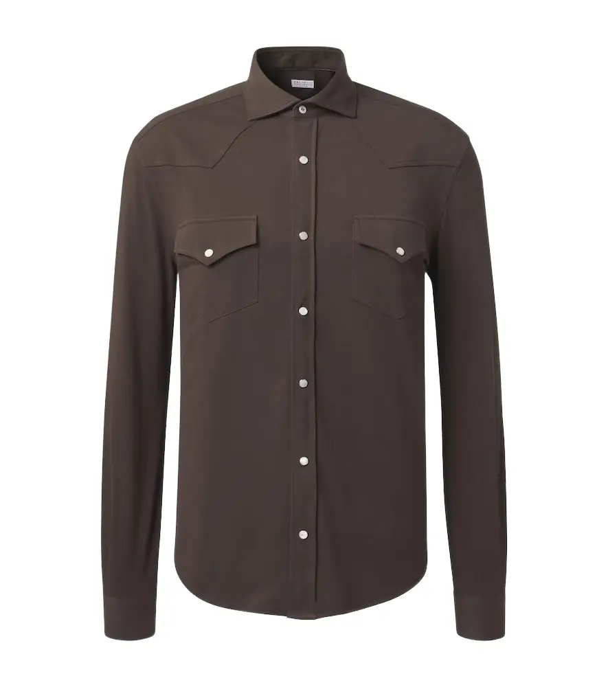 Brunello Cucinelli Cotton piqué shirt